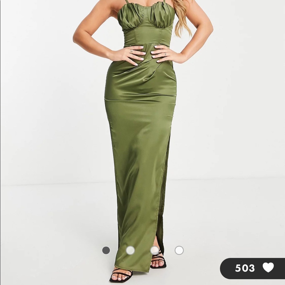 ASOS first distraction olive dress